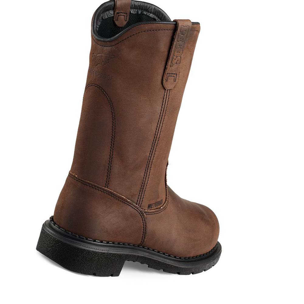 Red Wing SuperSole® 11-inch Safety Toe Metguard Pull-On Men's Waterproof Boots Coffee | ZA 384LIS